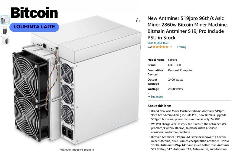 bitcoinin louhintalaite